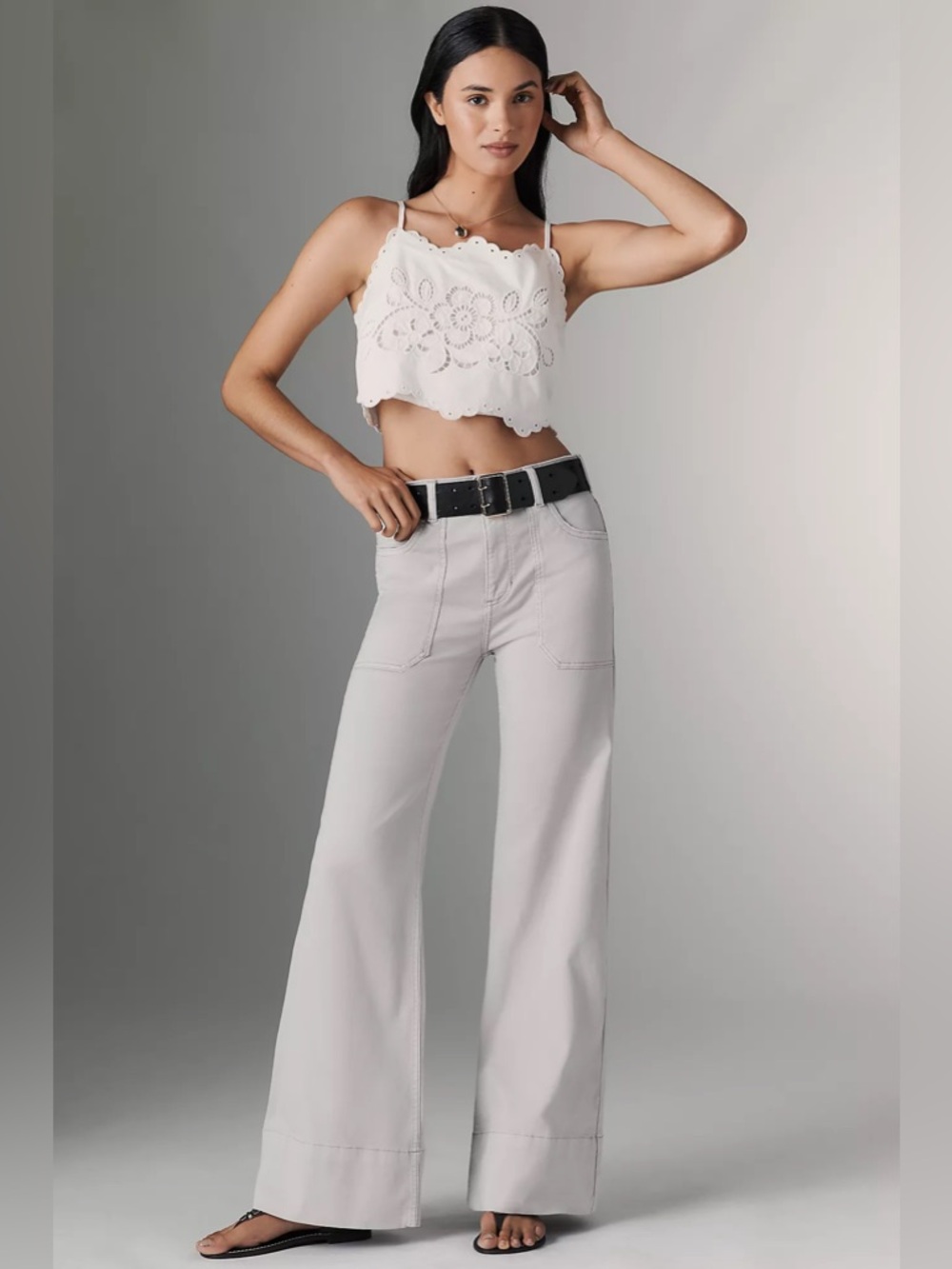 NWT Size 31P - The Rylan Relaxed High-Rise Flare Pants Pilcro (NWT US$ 138)